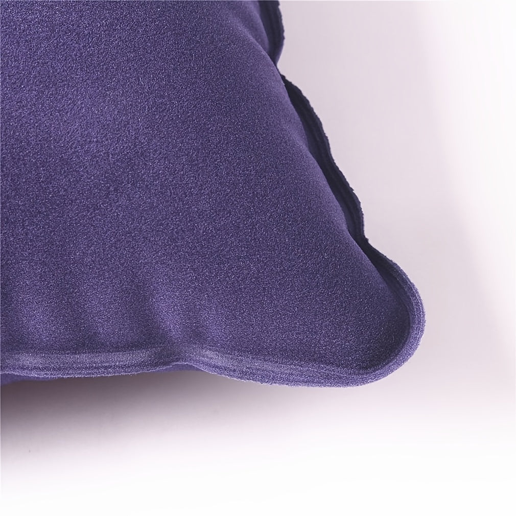 Outdoor Inflatable Pillow for Travel and Camping - Flocking Thick Square