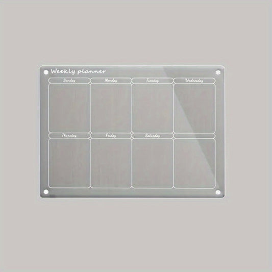 Acrylic Magnetic Calendar for Refrigerator with Marker Pen