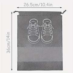 Drawstring Shoe Storage Bag Portable Clear Towel Bag