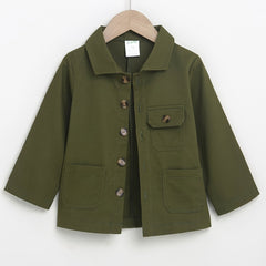 Boys' Winter Casual Long Sleeve Button Coat