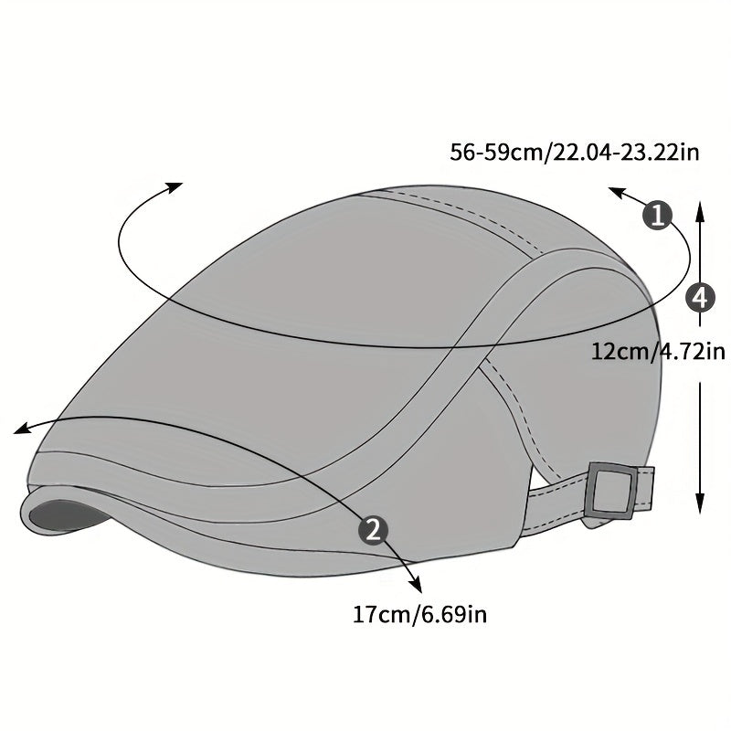 Men's Mesh Beret Hat Breathable Summer Hat