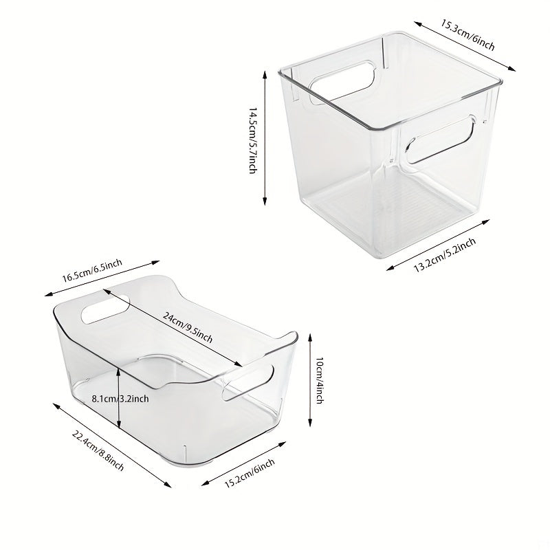 Clear Refrigerator Organizer Bins Stackable Food Storage Organizer