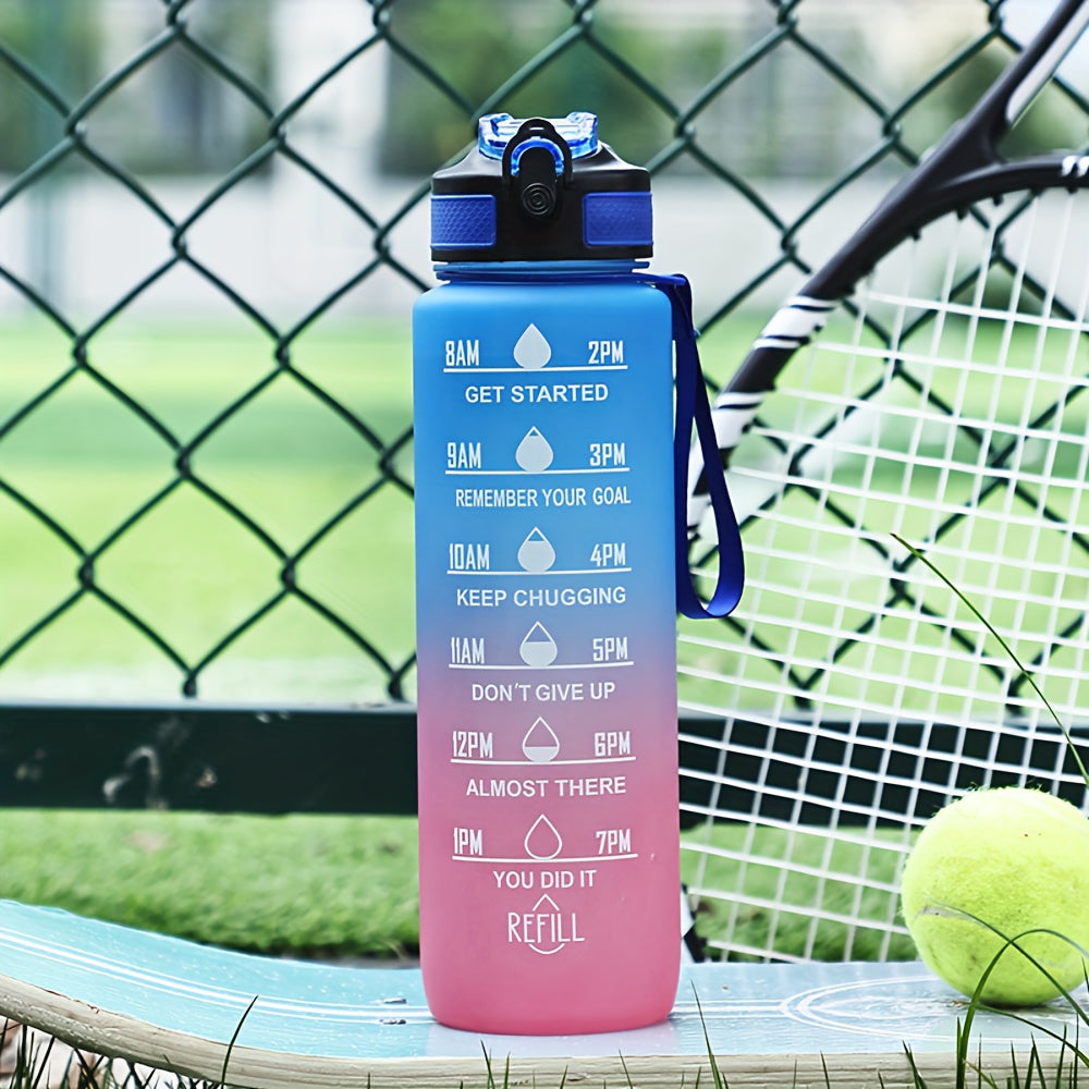 32oz Leak Proof Plastic Straw Water Bottle for Fitness and Travel