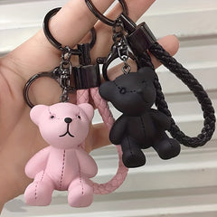 Cute Resin Bear Keychain for Couples Car Bag Pendant Gift