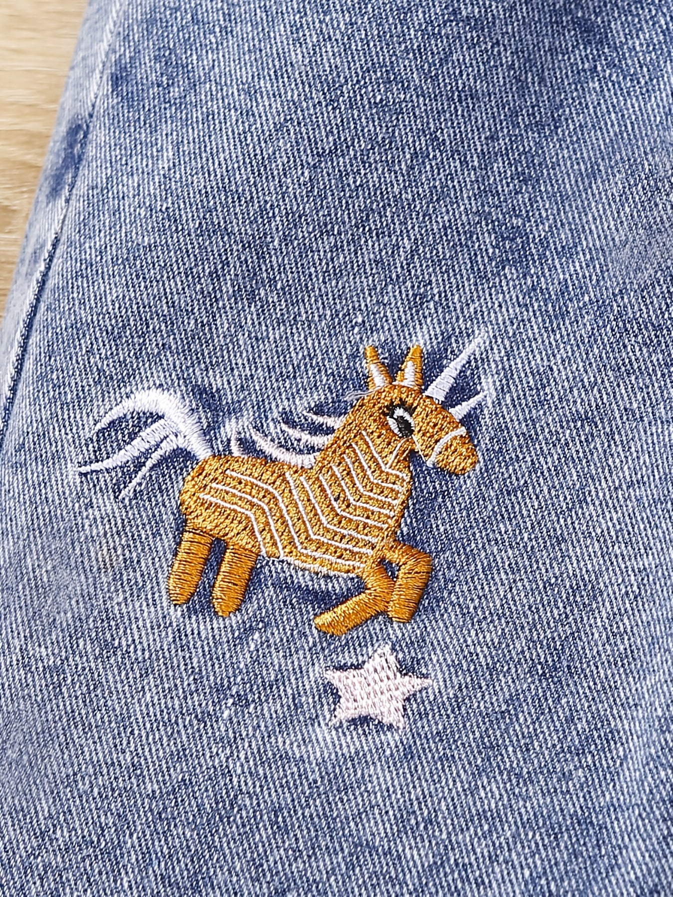 Toddler Girls' Unicorn Rainbow Stars Jeans