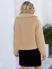 Warm Teddy Coat Open Front Long Sleeve Winter Outerwear Women's Clothing