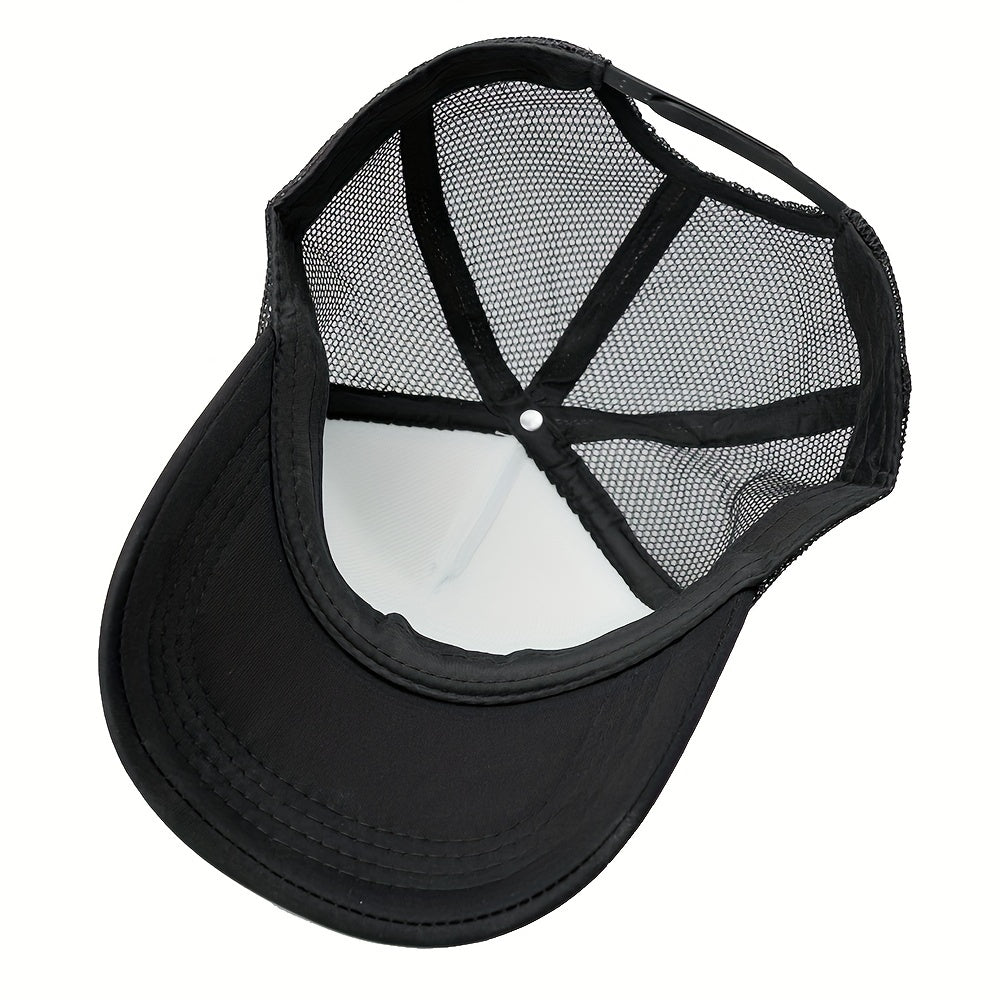 Cross Print Breathable Sun Hat Casual Baseball Cap Men's Net Hat