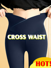 High Waist Sports Leggings With Pockets Tummy Control Soft Running Yoga Pants