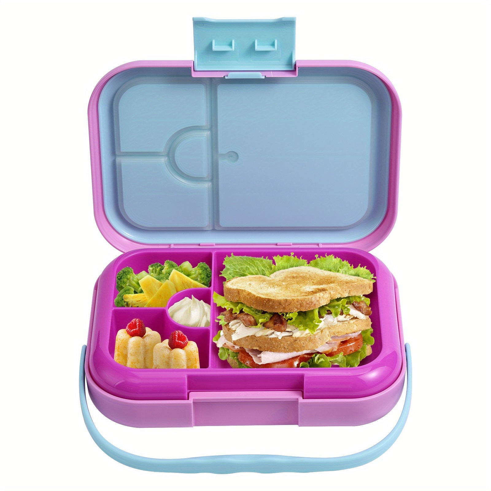 Portable 4-grid PP Lunch Box for Camping Picnic and Beach