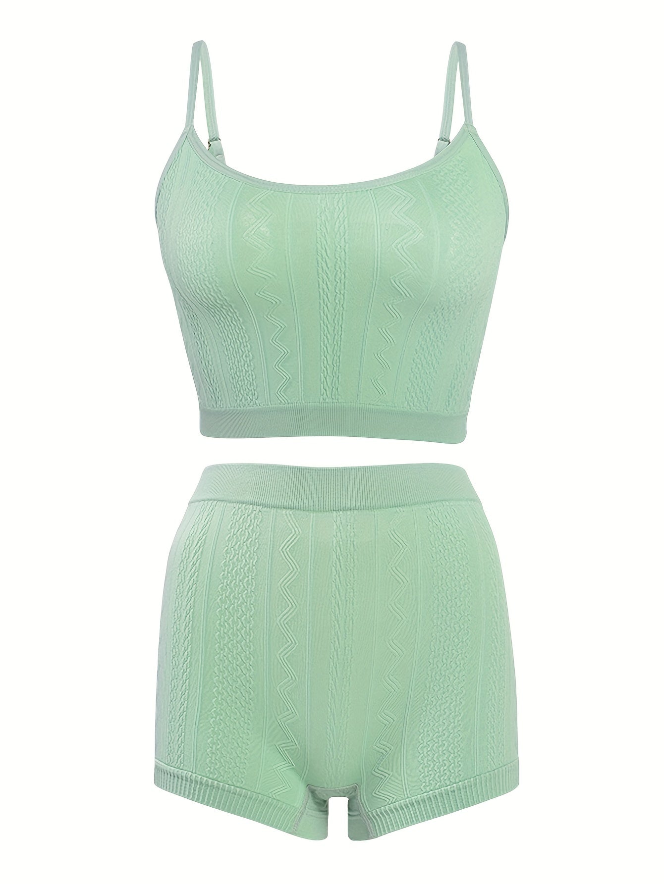 Solid Textured Bra & Panties Set Full Coverage Everyday Lingerie