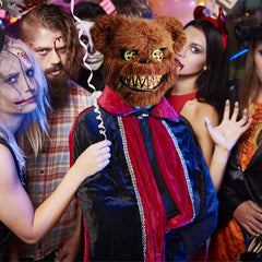 Men's Halloween Scary Bear Mask for Cosplay Costume Props