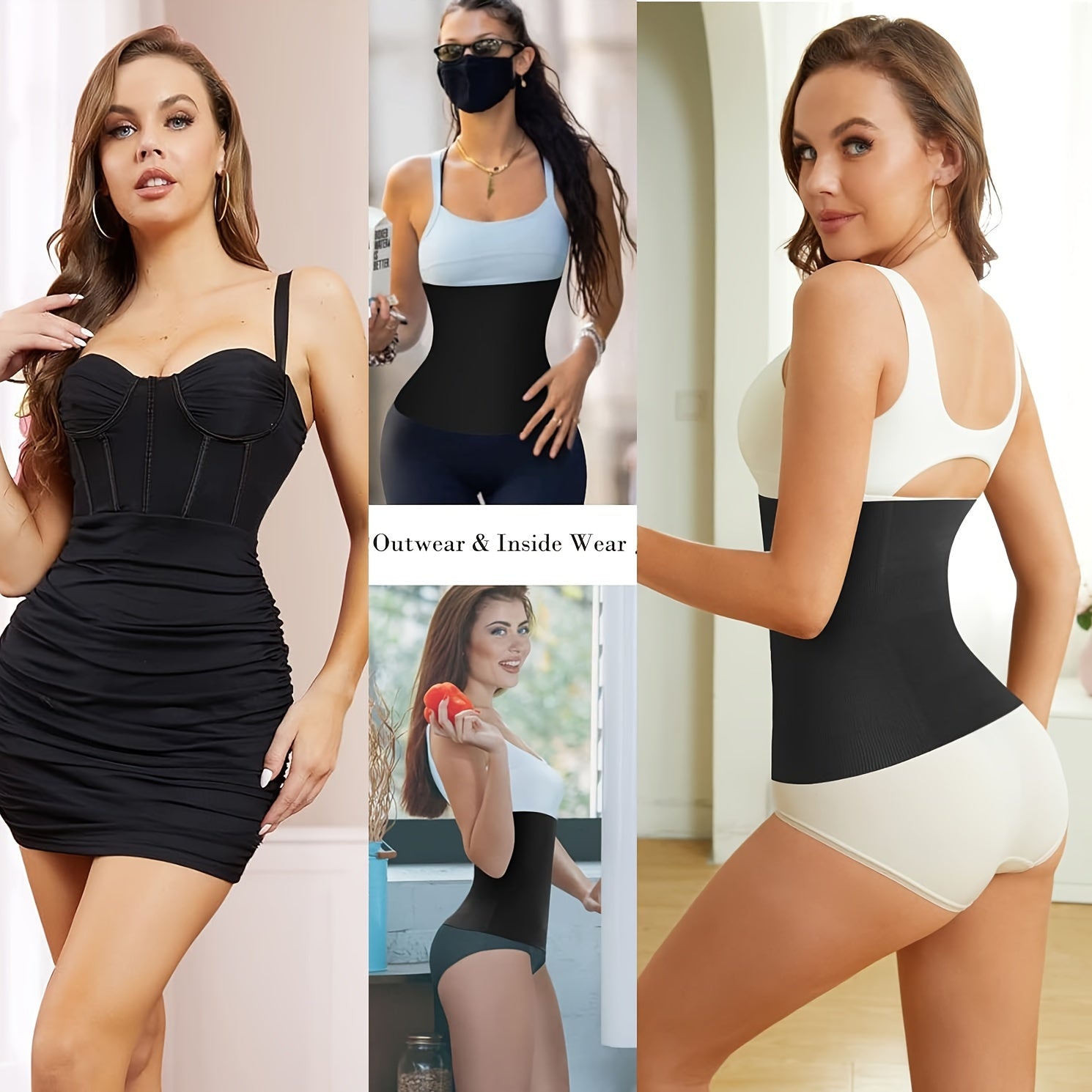 Women's Corset Waist Trainer Tummy Control Belt - Size Up