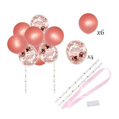 Latex Confetti Sequin Balloon Set for Christmas Birthday Cake Decoration