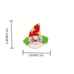 Colorful Clown Brooch for Bags Hats Clothing Durable Alloy Material