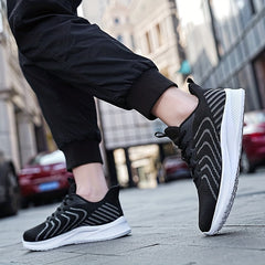 Men's Knitted Breathable Lightweight Running Shoes