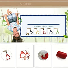 Backyard Swing Set Monkey Bars Trapeze Rings Outdoor Play