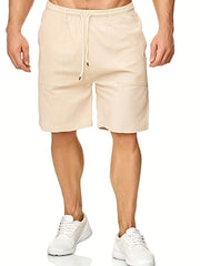 Men's Casual Solid Waist Drawstring Shorts Summer Basketball