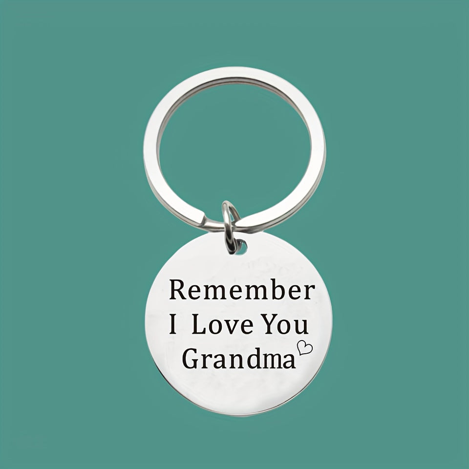 Round Metal Key Chain Pendant Mother's Gift Christmas Gift