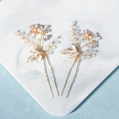 3pcs Flower & Crystal Bridal Headwear Hair Band & Pin