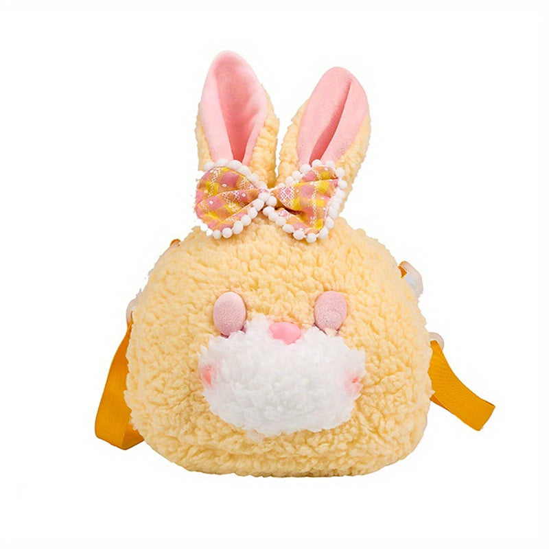 Plush Rabbit Crossbody Bag Zipper Messenger Bag Coin Purse