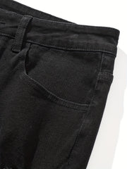 Men's Ripped Slim Fit Denim Jeans With Pockets