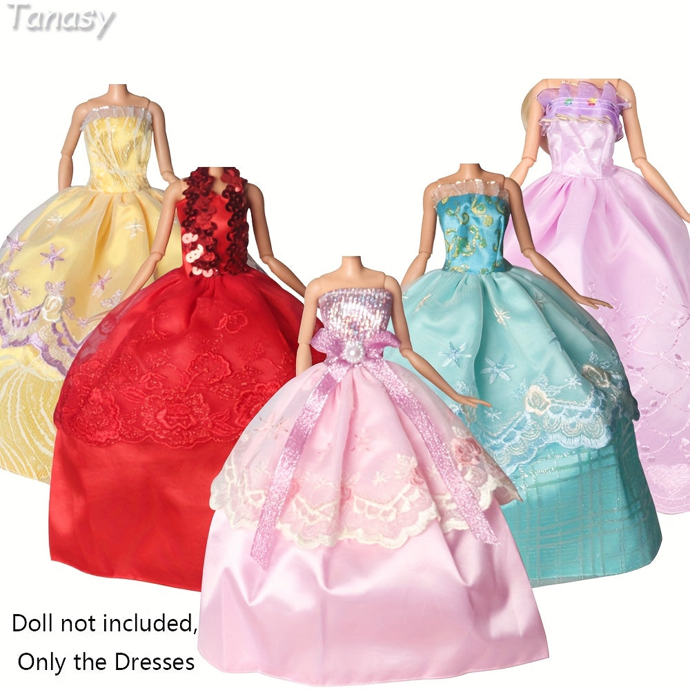 5pcs Doll Clothes Wedding Gowns Party Dresses for 29 Figures