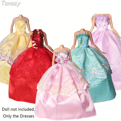 5pcs Doll Clothes Wedding Gowns Party Dresses for 29 Figures