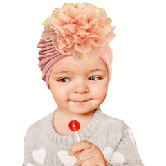 Soft Elastic Hat Baby Line Hot Flower Hat Girl Hat