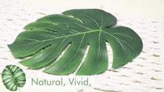 12pcs Artificial Tropical Leaves Wild Animal Birthday Decorations