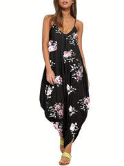 Floral Print Cami Harem Pants Jumpsuit