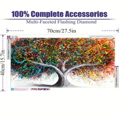 5D Artificial Diamond Art Painting Tree Rhinestones Kit