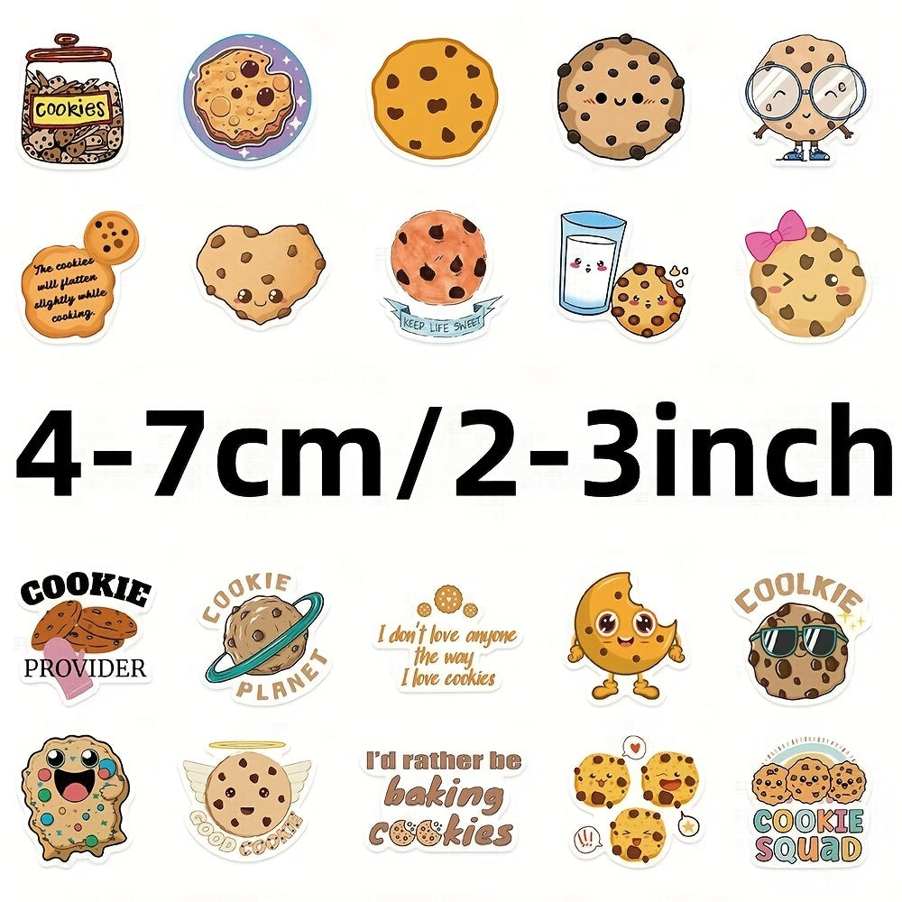 50pcs Cartoon Cookie Sticker Laptop Luggage Decoration Stickers