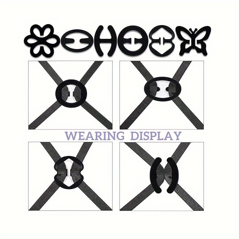 12pcs Invisible Bra Strap Clips Non slip Buckles for Braless Look