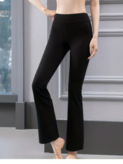 Solid Yoga Boot Cut Pants Quick Drying Flared Leg Sports Pants