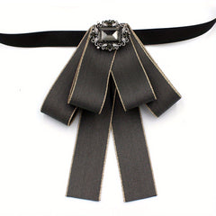 Crystal Decor Pre-tied Bow Tie for Women