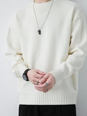 Knitted Sweater Men's Casual Warm Crew Neck Pullover For Fall Winter