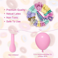 139pcs Pastel Donut Balloon Garland Arch Set Pink for Sweet Birthday Wedding