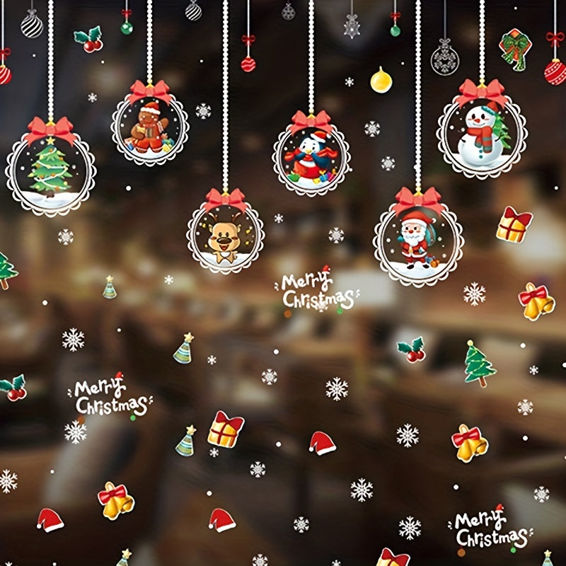70 Christmas Window Stickers, Easy Install & Remove, Indoor Decorations