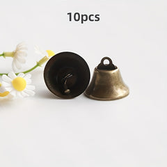 10pcs Bronze Bells Festive Dog Doorbell Window Pendants DIY Wind Chimes