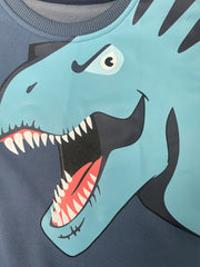 Boy's Dino Print Pullover & Sweatpants Set