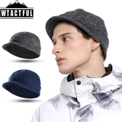 Men's Casual Warm Knitted Beanie Outdoor Ear Protection Wool Thickened Hat