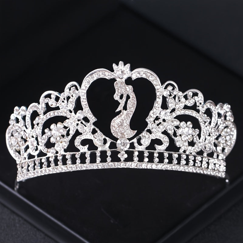 Golden Crystal Crowns Princess Crown Baroque Queen Tiara For Bridal Wedding