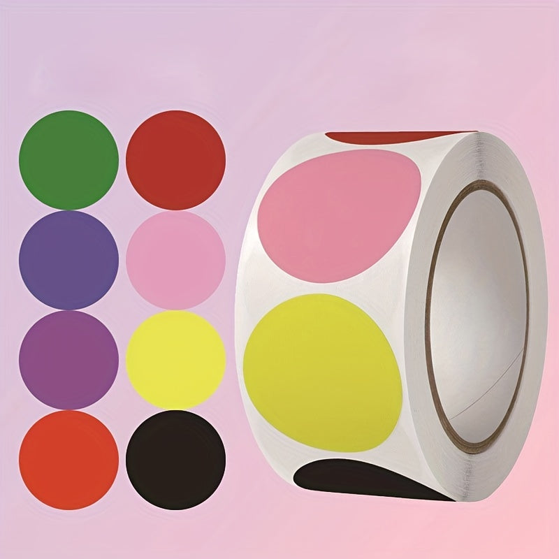 500 Pieces Round Blank Sticker Hand written Label Dot Label Roll
