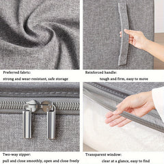 Large Capacity Visual Storage Bag with Transparent Window