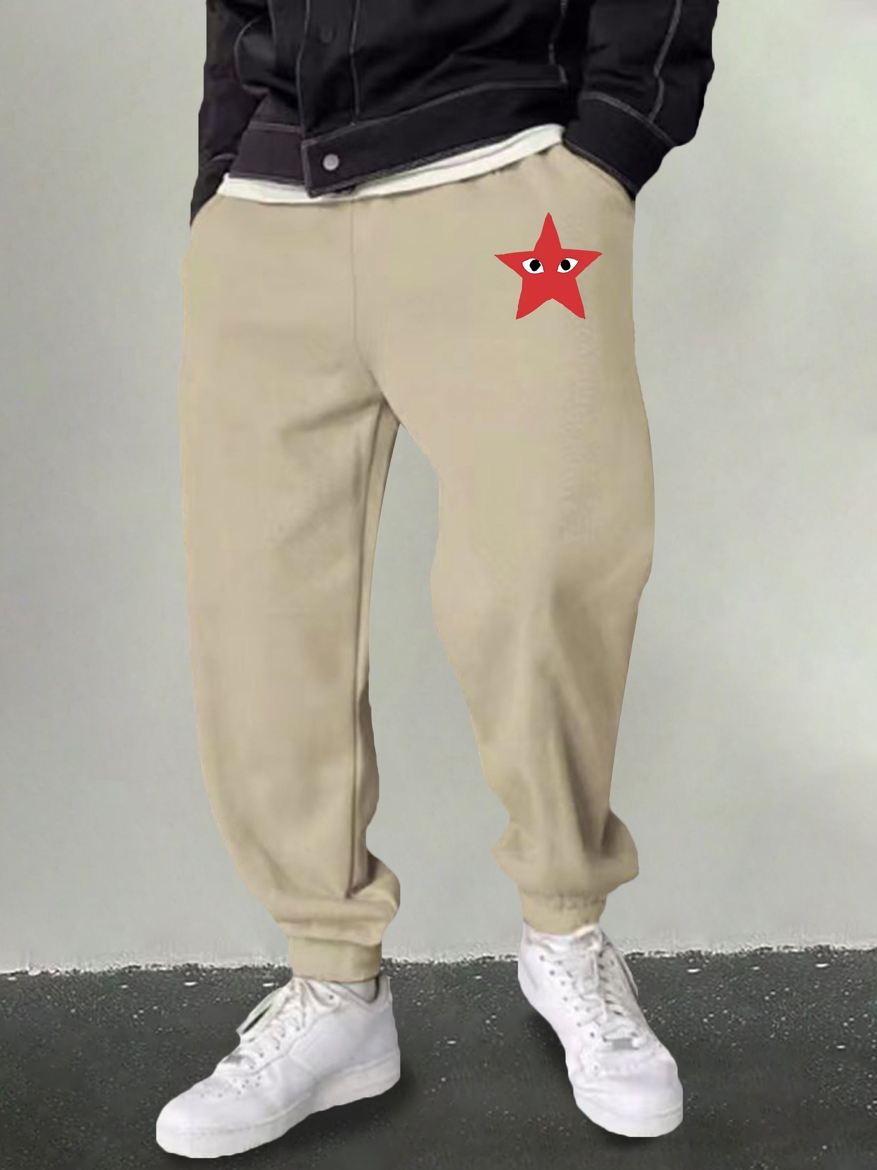 Men's Star Graphic Sweatpants Casual Joggers For Outdoor
