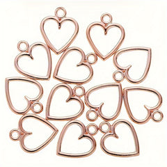 10pcs Hollow Love Shaped Pendant DIY Crafts Accessories