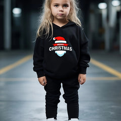 OERYUI Merry Christmas Print Outfits 2pcs Girls Hoodies Jogger Pants Set