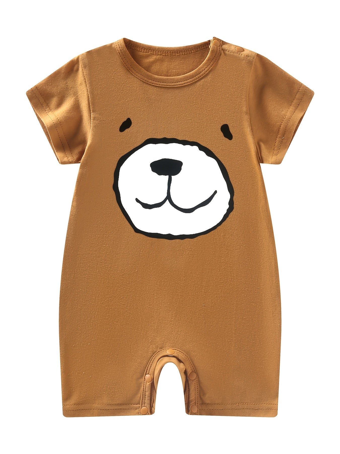 Baby Boys Dino Print Romper Short Sleeve Jumpsuit