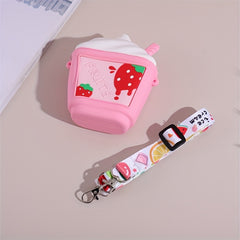 Fruit Silicone Crossbody Bag Small Zipper Coin Purse for Girls