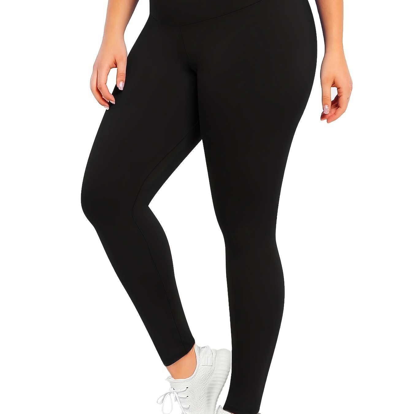 Solid High Waist Tummy Control Yoga Leggings